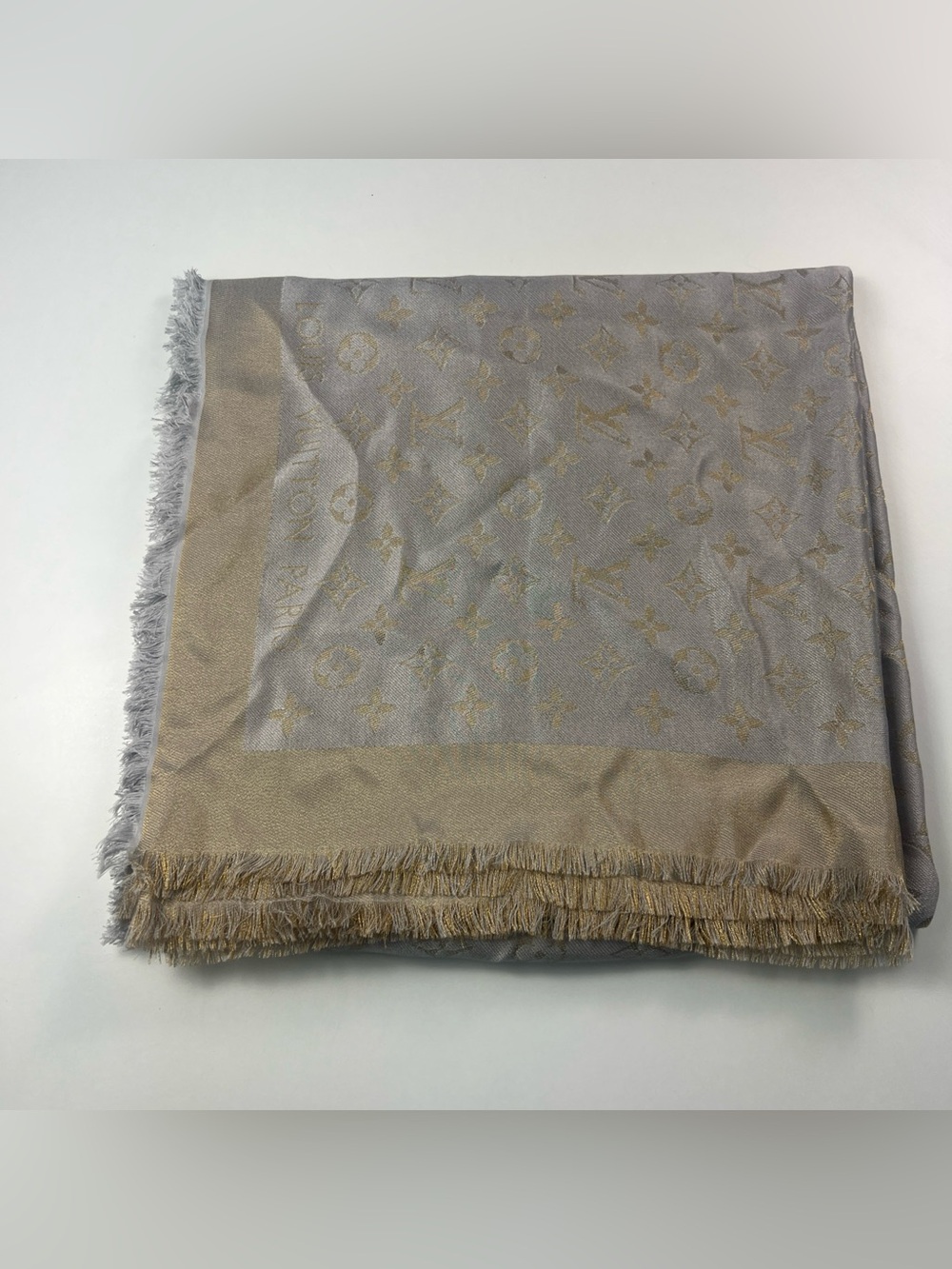 Louis Vuitton monogram Shine Silk Shawl